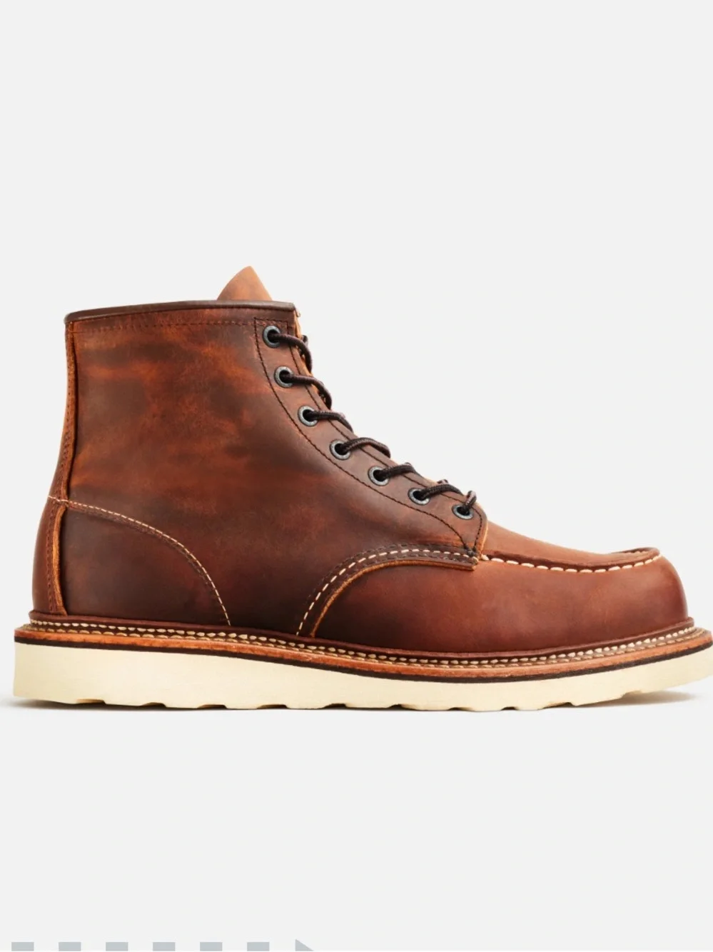 Men's Red Wing Brown Leather Moc Toe Work Boots